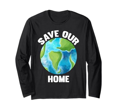 Tag der Erde Lustige Umwelt Rettet unseren Heimatplaneten Frauen Männer Langarmshirt Tag der Erde Lustige Umwelt Rettet unseren Heimatplaneten Frauen Männer Langarmshirt von Save Our Home Earth Day Nature Recycle Shirt