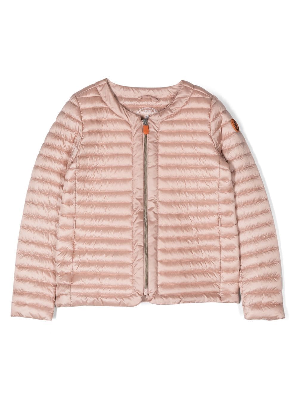 Save The Duck Kids Gefütterte Jacke mit Logo-Patch - Rosa von Save The Duck Kids