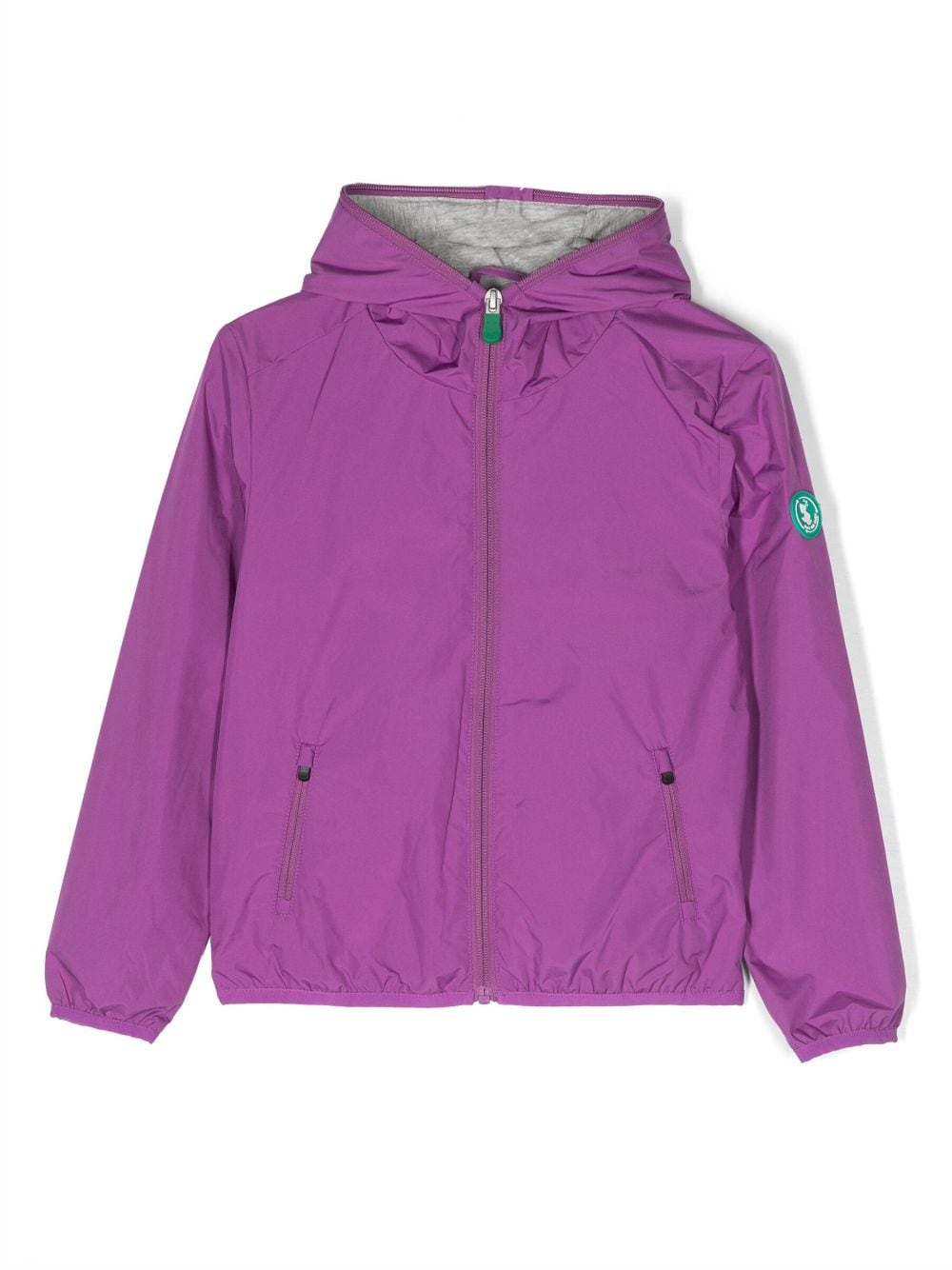 Save The Duck Kids Kapuzenjacke mit Logo - Violett von Save The Duck Kids