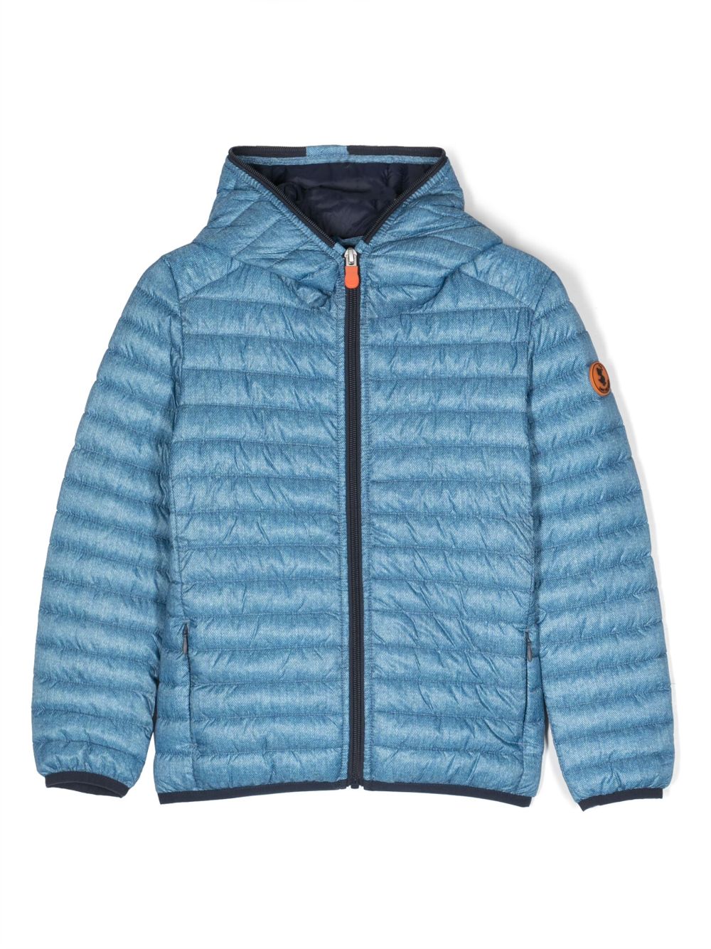 Save The Duck Kids Kapuzenjacke mit Logo-Patch - Blau von Save The Duck Kids