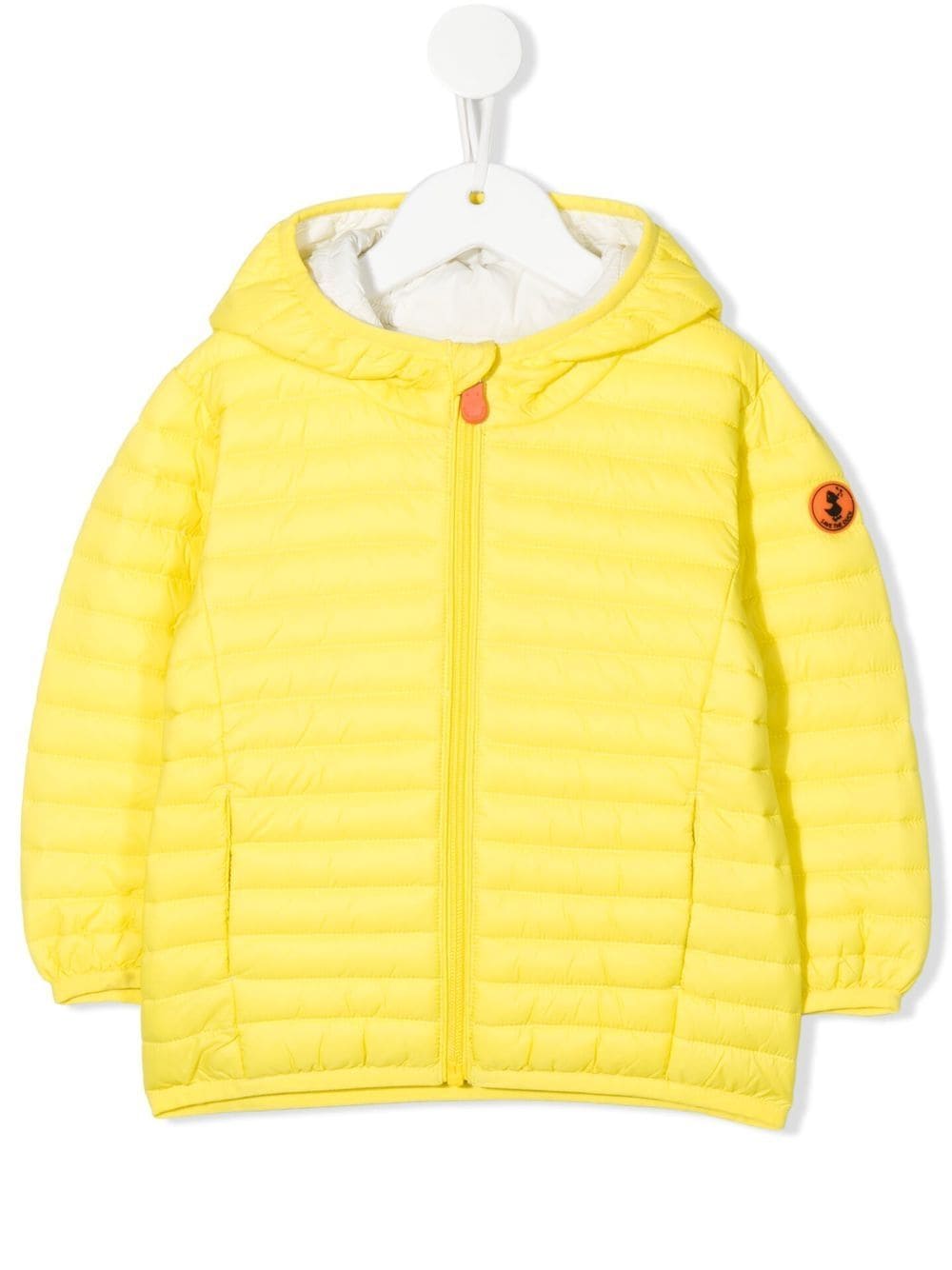 Save The Duck Kids Gefütterte Jacke mit Logo-Patch - Gelb von Save The Duck Kids