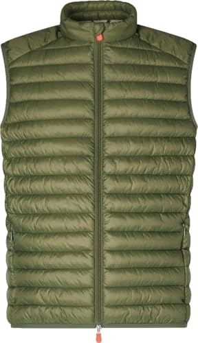 Save The Duck Bodywarmer Adamus Oliv Grün - Grösse L - Herren - Bekleidung - Regular-fit - Polyester - Perfekt für Herbst und Winter von Save The Duck