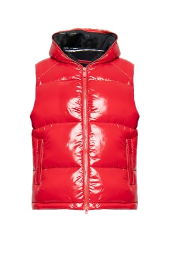 Save The Duck Dexter Hooded Vest Weste D80296M (DE/NL/SE/PL, Alphanumerisch, L, Regular, Regular, red) von Save The Duck