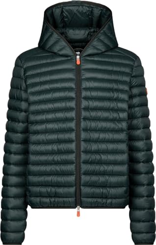 Save The Duck Donald Daunenjacke für Herren, Grün, Modell D30650M-GIGA17, synthetisch, Grün Schwarz, XXL von Save The Duck