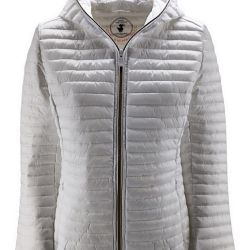 Save The Duck Weiße Gesteppte Damenjacke Mit Kapuze von Save The Duck