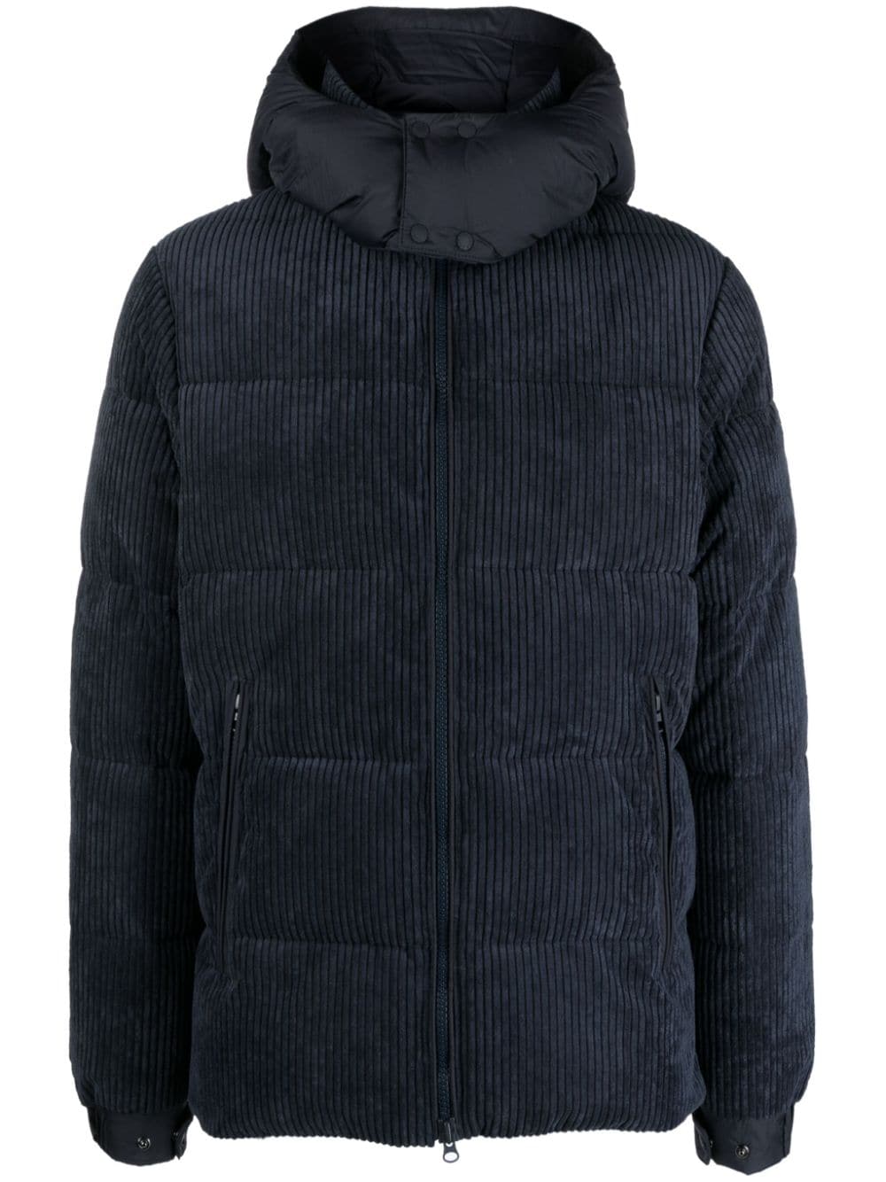 Save The Duck Gefütterte Cordjacke mit Kapuze - Blau von Save The Duck