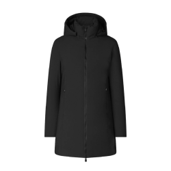 Schwarze Umweltfreundliche Lange Damenjacke von Save The Duck