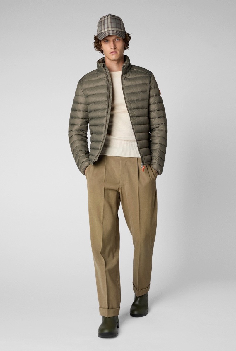 ALEXANDER | SAVE THE DUCK | vegane Daunenjacke | Mud Grey... L von Save the Duck