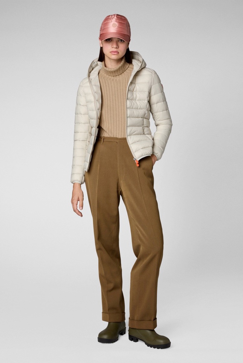 DAISY | SAVE THE DUCK | vegane Daunenjacke | Rainy Beige L von Save the Duck