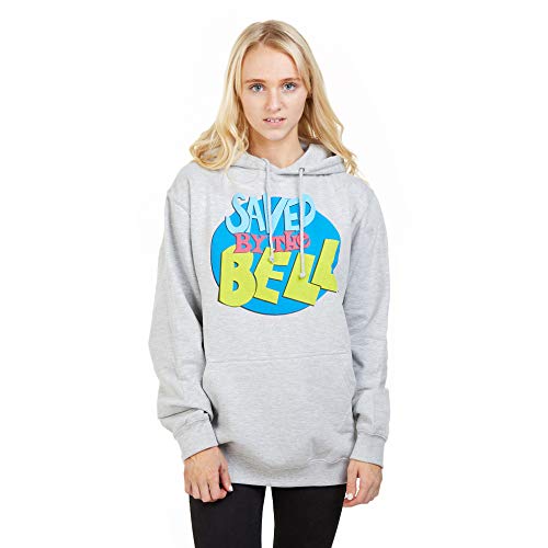Saved By The Bell Damen Saved By the Bell Logo Kapuzenpullover, Grau (Heather Grey Hgy), L EU von Saved By The Bell