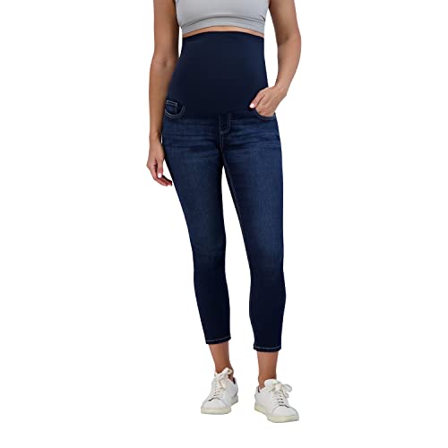 Savi Parker Damen Umstandsjeans über dem Bauch – Schwangerschaftskleidung für alle Jahreszeiten, Umstandshose – 68,6 cm Schrittlänge, Dunkle Waschung, XX-Large von Savi Parker