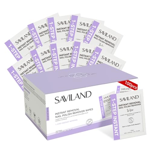 SAVILAND Nagellackentferner: 100 Stück Nail Polish Remover Pads von Saviland