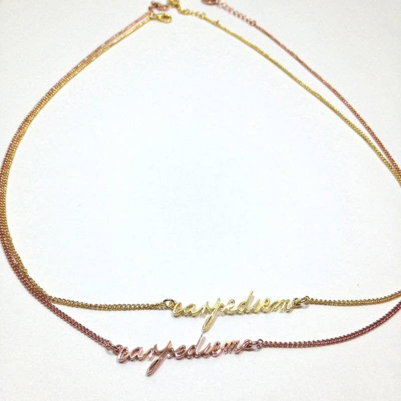 Carpe Diem Halskette Motivierende Schmuck Geschenke Für Mädchen von SavingDaisiesShop