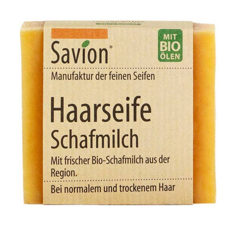 Savion Haarseife Haarseife - Schafmilch 80g von Savion
