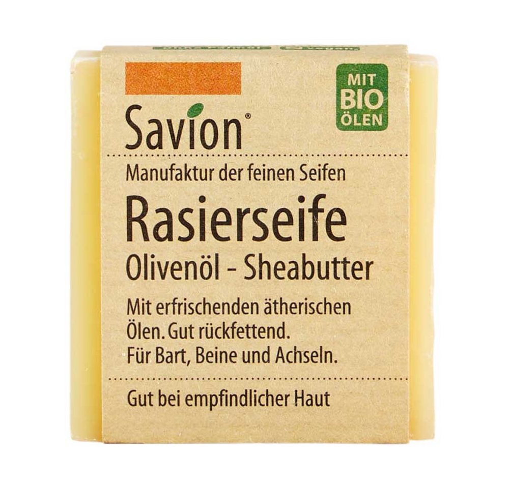 Savion Rasierseife Rasierseife - Olivenöl-Sheabutter 50g von Savion
