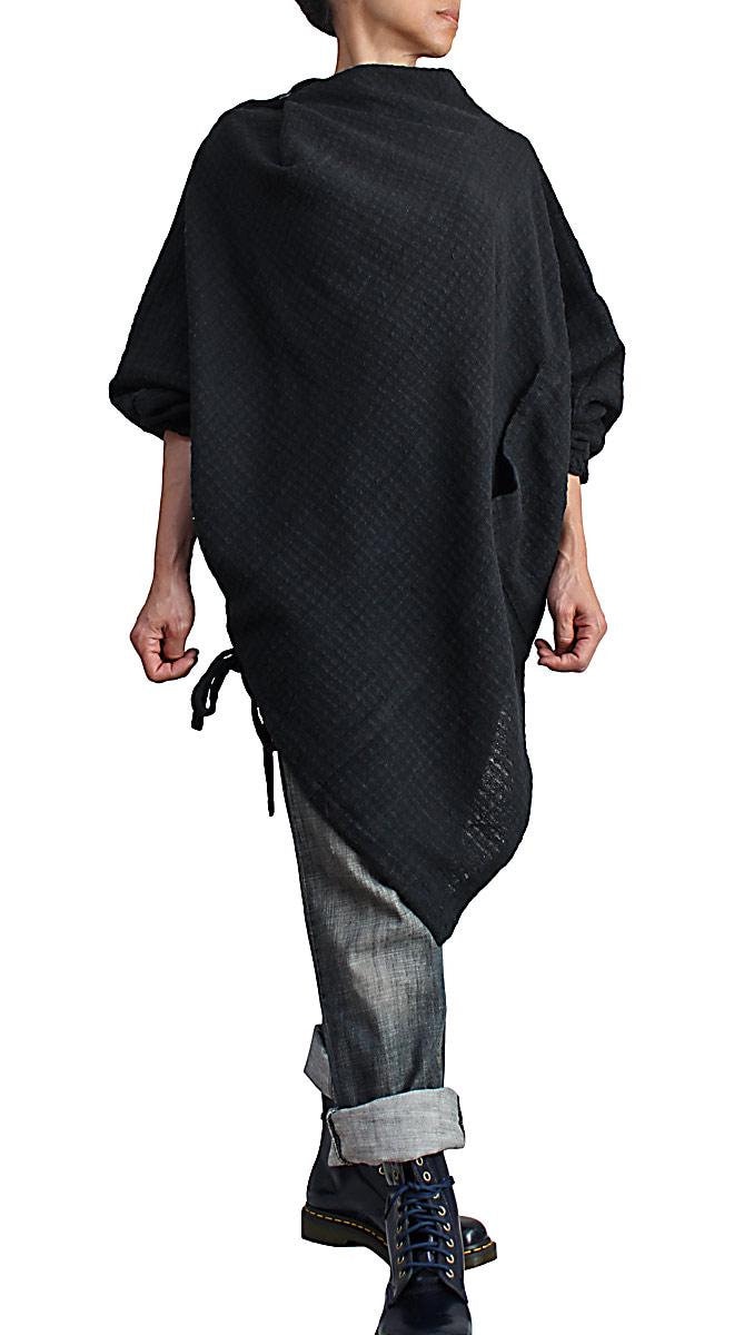 Poncho Tunika Aus Handgewebter Baumwolle | Bfs-139 von SawanAsia