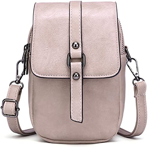 Sawekin Damen Handy Schultertasche Brieftasche Kleine Mini Umhängetasche Handytasche Handy Geldbeutel Geldbörse Messenger Tasche Mädchen (V-Pink) von Sawekin