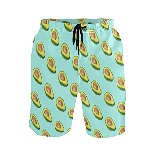 Cooles Avocado-Sommeressen Herren Badeshorts Badehose mit Mesh-Futter Boardshorts für Männer Surf Schwimmhose Sporthose von Sawhonn