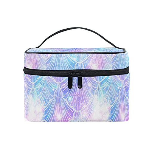 Kunstgeschenk Meerjungfrau Fischschuppe Marmor Kosmetiktasche für Frauen Schminktasche Große Mädchen Damen Make Up Taschen Kulturbeutel von Sawhonn