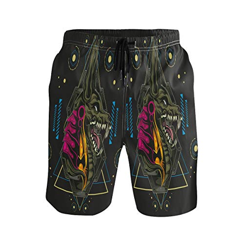 Mumie Anubis Heilige Geometrie Herren Badeshorts Badehose mit Mesh-Futter Boardshorts für Männer Surf Schwimmhose Sporthose von Sawhonn