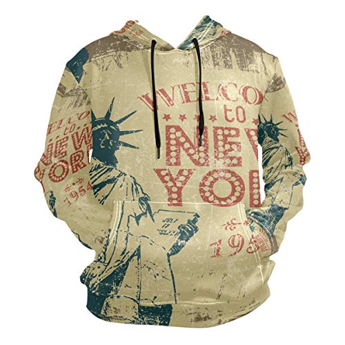 Sawhonn Freiheitsstatue New York Kapuzenpullover Herren Pullover 3D Druck Hoodies Sweatshirt Kapuzenpulli Kapuzenjacke für Mädchen Jungen von Sawhonn