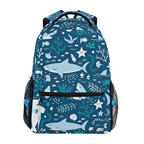 Süße Freude Gänseblümchen Hai Schulter Rucksack Bookbag für Teen Jungen Mädchen Kinderrucksack Laptop Büchertasche Rucksäcke von Sawhonn