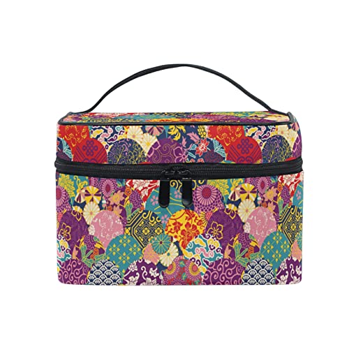 Vintage Kunstgeschenk Japanische Blume Kosmetiktasche für Frauen Schminktasche Große Mädchen Damen Make Up Taschen Kulturbeutel von Sawhonn