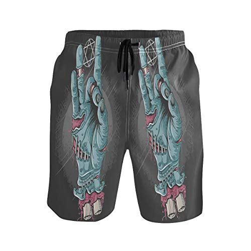 Zombie Chill Bones Blut Herren Badeshorts Badehose mit Mesh-Futter Boardshorts für Männer Surf Schwimmhose Sporthose von Sawhonn