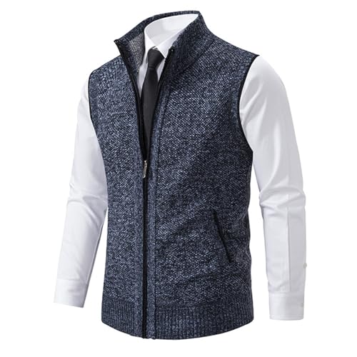 Sawmew Herren Strickweste Ärmellos Pullover Jacke mit Reißverschluss Stehkragen Basic Cardigan Mode Weste Herbst Winter Weste Business Pullover Strickwaren Sawmew Herren Strickweste Ärmellos Pullover Jacke mit Reißverschluss Stehkragen Basic Cardigan Mode Weste Herbst Winter Weste Business Pullover Strickwaren von Sawmew