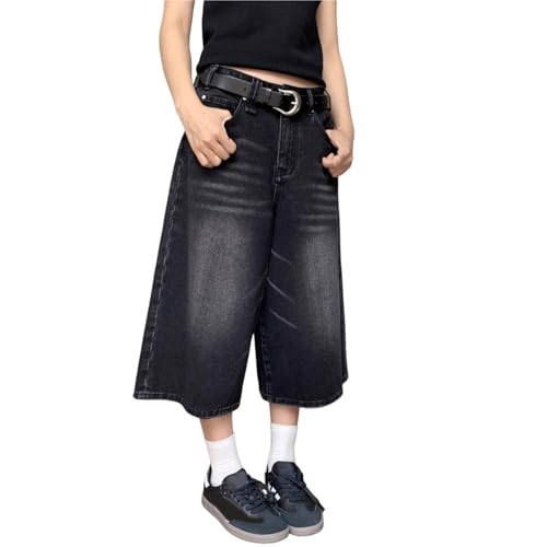 Sawmew Trendy Jeans Shorts für Damen mit hoher Taille Baggy Y2K Cargo Shorts lässige Sommer Jeans Shorts(XXL) von Sawmew