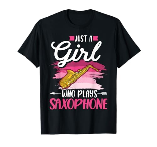 Saxophon Mädchen Saxophonspielerin Saxophonistin T-Shirt von Saxofon Saxofonist Saxophonist Kleidung