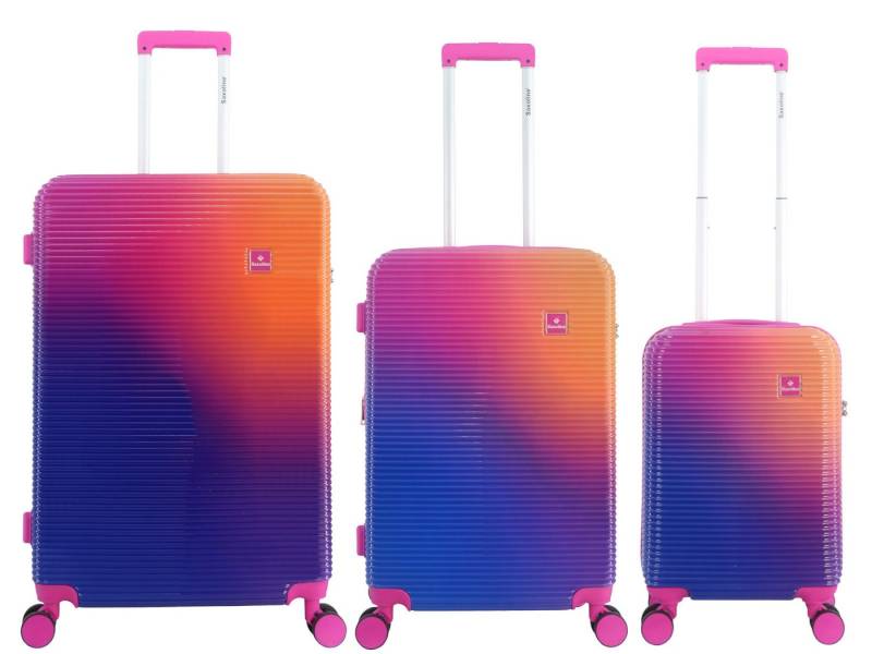 Saxoline® Kofferset Twist ABS/PC Spinner Set Gr. S/M/L, 4 Rollen, (1 tlg), mit TSA-Zahlenschloss von Saxoline®