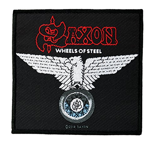 Saxon Aufnäher - Wheels Of Steel Patch - Gewebt & Lizenziert !! von Nuclear Blast