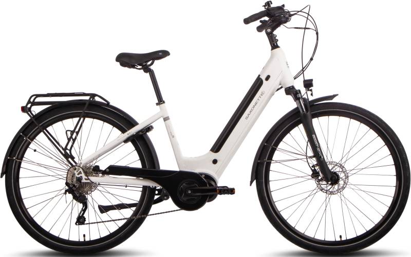 SAXONETTE "Premium Sport (Wave)" 10 Gang Kettenschaltung Mittelmotor 250 W Pedelec, Elektrofahrrad für Damen u. Herren von Saxonette