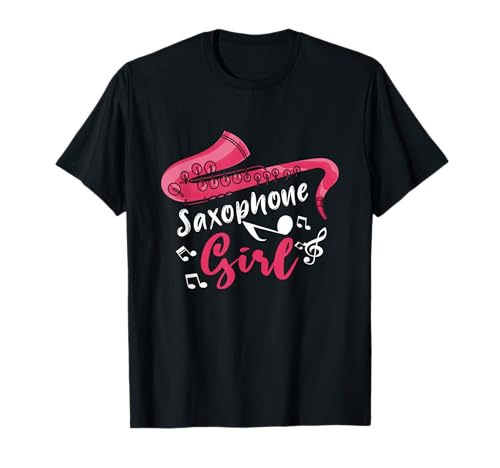 Marschkapellen Musik Mädchen Geschenk Saxophon T-Shirt von Saxophon Saxophonspieler Musiker