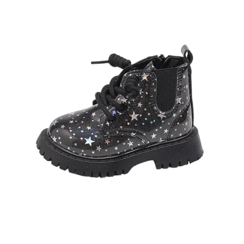 Glitzernde Knöchelhohe Stiefel für Mädchen 1–6 Jahre – Vorne Schnürung Seitlicher Reißverschluss Kunstleder Strickplatte Schulschuhe Wasserfest Niedliche Winter-Wanderschuhe Glitzernde Knöchelhohe Stiefel für Mädchen 1–6 Jahre – Vorne Schnürung Seitlicher Reißverschluss Kunstleder Strickplatte Schulschuhe Wasserfest Niedliche Winter-Wanderschuhe von Saxrel