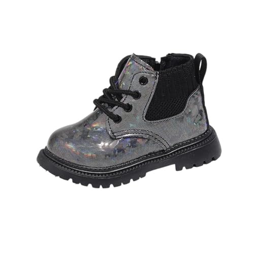 Glitzernde Knöchelhohe Stiefel für Mädchen 1–6 Jahre – Vorne Schnürung Seitlicher Reißverschluss Kunstleder Strickplatte Schulschuhe Wasserfest Niedliche Winter-Wanderschuhe Glitzernde Knöchelhohe Stiefel für Mädchen 1–6 Jahre – Vorne Schnürung Seitlicher Reißverschluss Kunstleder Strickplatte Schulschuhe Wasserfest Niedliche Winter-Wanderschuhe von Saxrel