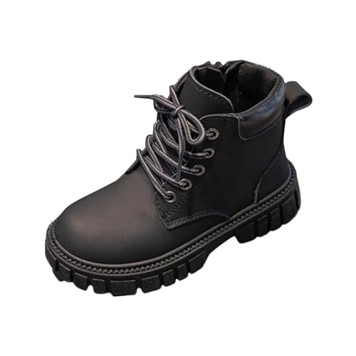 Klassische Kampfstiefel für Mädchen 4–10 Jahre – Knöchelhoch Schnürung Seitlicher Reißverschluss Schulschuhe Kurz Kunstleder Outdoor-Wanderschuhe Klassische Kampfstiefel für Mädchen 4–10 Jahre – Knöchelhoch Schnürung Seitlicher Reißverschluss Schulschuhe Kurz Kunstleder Outdoor-Wanderschuhe von Saxrel