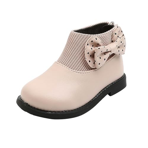 Mädchen Wanderstiefel Knöchelhoch 1–6 Jahre – Gepunktete Schleife Hinten Reißverschluss Kunstleder Strickpaneel Schulschuhe Runde Zehenpartie Leichte Winter-Wanderschuhe Mädchen Wanderstiefel Knöchelhoch 1–6 Jahre – Gepunktete Schleife Hinten Reißverschluss Kunstleder Strickpaneel Schulschuhe Runde Zehenpartie Leichte Winter-Wanderschuhe von Saxrel