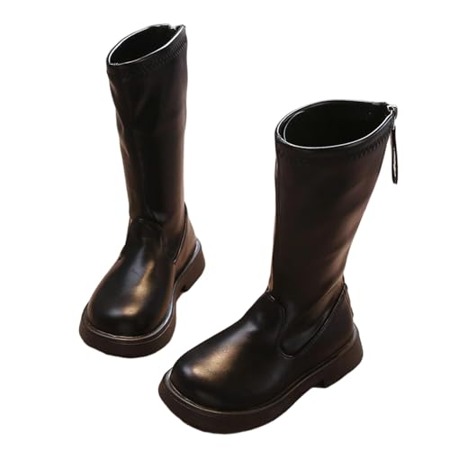 Wadenlange Stiefel für Mädchen 4–10 Jahre – Mittlere Spitze Hinten Langer Reißverschluss Glattes Kunstleder Wasserfest Schulschuhe Outdoor-Walking-Kampfstiefel Wadenlange Stiefel für Mädchen 4–10 Jahre – Mittlere Spitze Hinten Langer Reißverschluss Glattes Kunstleder Wasserfest Schulschuhe Outdoor-Walking-Kampfstiefel von Saxrel