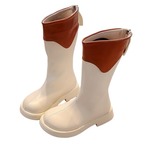 Wadenlange Stiefel für Mädchen 4–10 Jahre – Mittlere Spitze Hinten Langer Reißverschluss Glattes Kunstleder Wasserfest Schulschuhe Outdoor-Walking-Kampfstiefel Wadenlange Stiefel für Mädchen 4–10 Jahre – Mittlere Spitze Hinten Langer Reißverschluss Glattes Kunstleder Wasserfest Schulschuhe Outdoor-Walking-Kampfstiefel von Saxrel