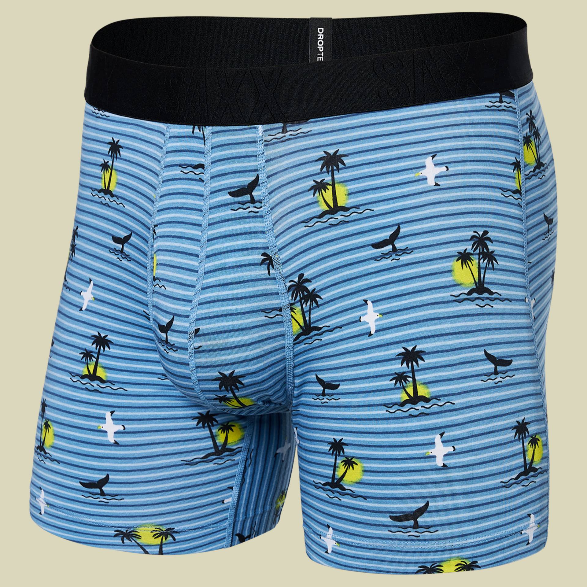 Droptemp Cooling Cotton Boxer Brief Fly blau S - offshore breeze von Saxx