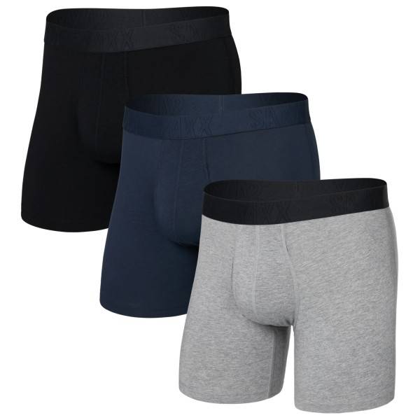 Saxx - Droptemp Cooling Cotton Boxer Brief Fly 3-Pack - Alltagsunterwäsche Gr XXL grau von Saxx