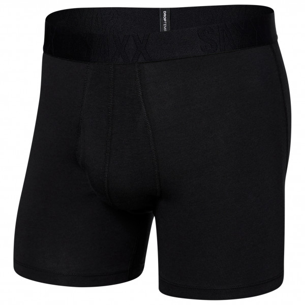 Saxx - Droptemp Cooling Cotton Boxer Brief Fly - Kunstfaserunterwäsche Gr M schwarz von Saxx