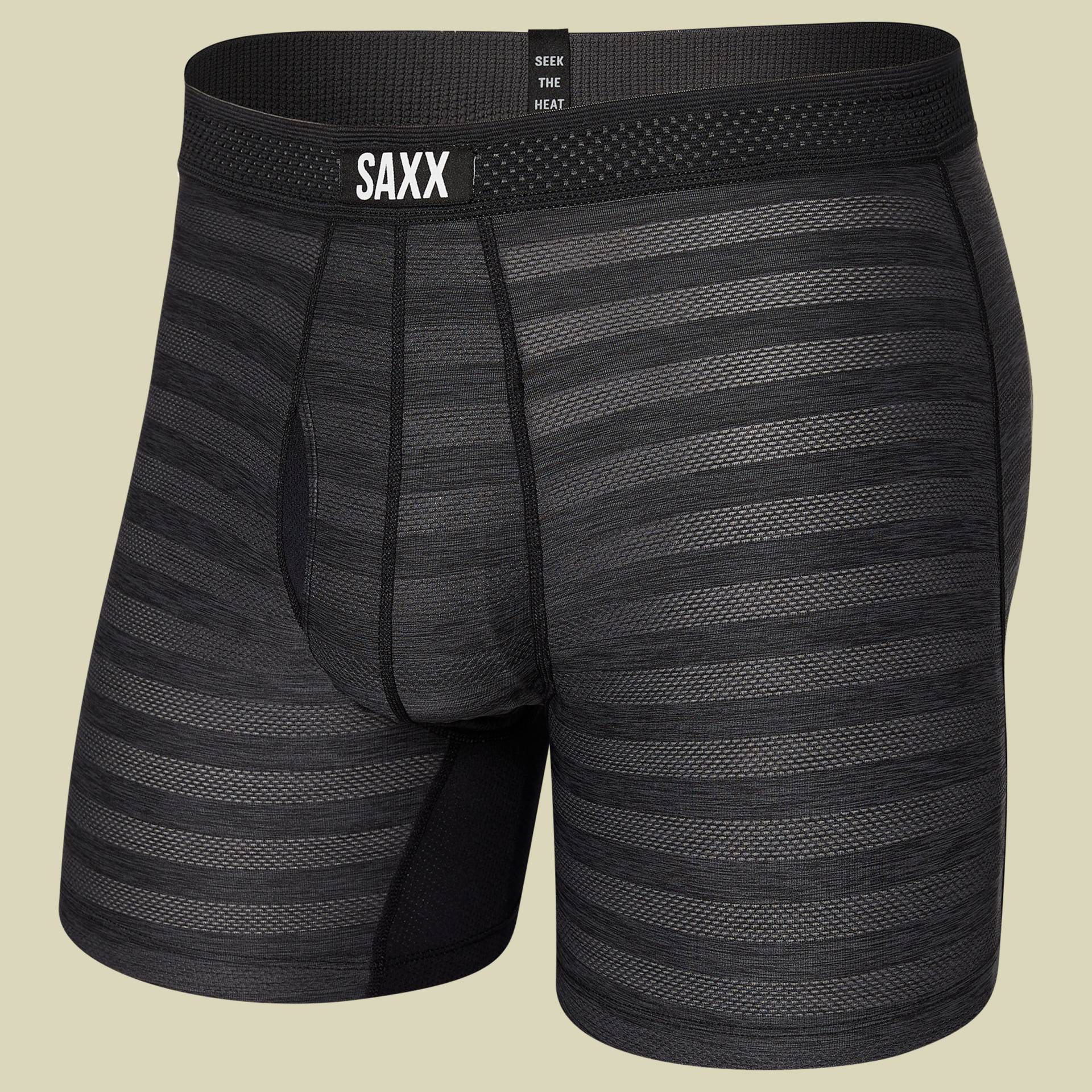 Droptemp Cooling  Mesh Boxer Brief Fly Größe S Farbe black heather von Saxx