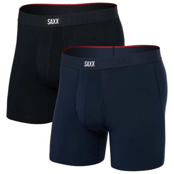 Saxx - Vibe Xtra Boxer Brief Fly 2-Pack - Kunstfaserunterwäsche Gr XXL blau/schwarz Saxx - Vibe Xtra Boxer Brief Fly 2-Pack - Kunstfaserunterwäsche Gr XXL blau/schwarz von Saxx