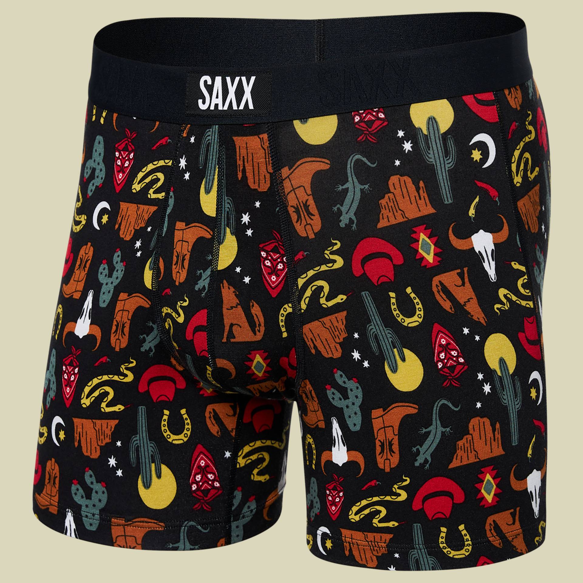 Vibe Super Soft Boxer Brief grau M - desert daze- faded black von Saxx