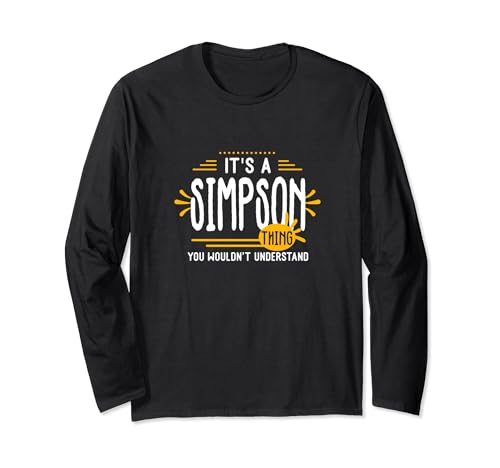 It's a Simpson Thing Lustiger Herren-Name Langarmshirt von Say My Name XO