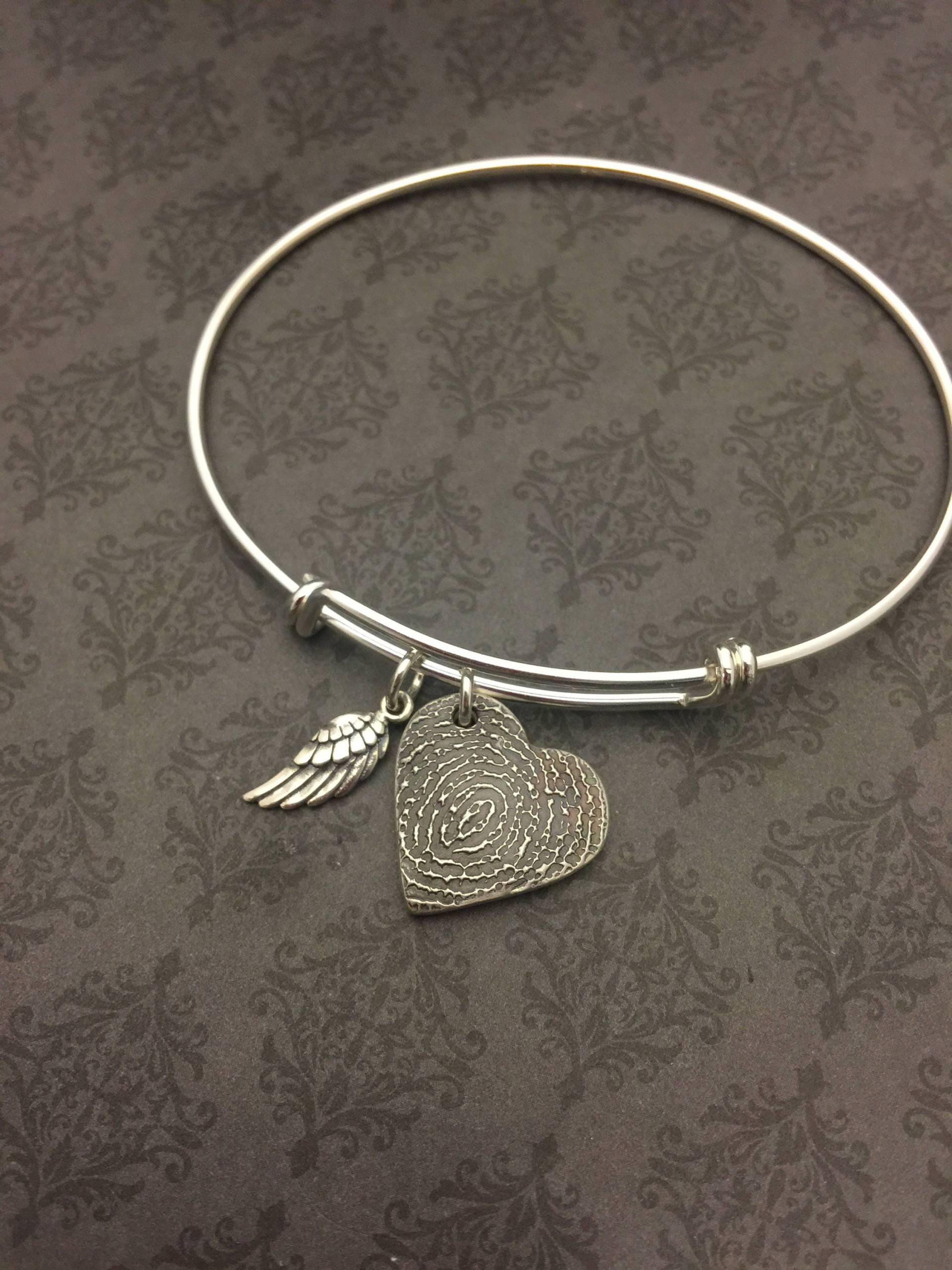Fingerabdruck-Armband - Fingerabdruck Armband Armreif Memorial Schmuck Tatsächliche Fingerabdruck-Armband - Fingerabdruck Armband Armreif Memorial Schmuck Tatsächliche von SayAnythingJewelry