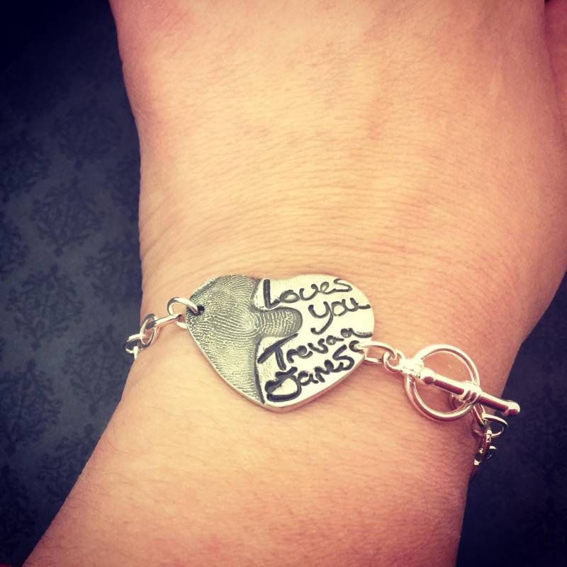 Tatsächliche Handschrift Schmuck - Fingerabdruck Armband Puzzle Stück Sagen Alles Tatsächliche Handschrift Schmuck - Fingerabdruck Armband Puzzle Stück Sagen Alles von SayAnythingJewelry